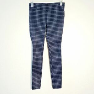 Vtg. Ann Taylor Loft Skinny Pants Check Plaid Blue Skinny Pants Extra Sm Petite